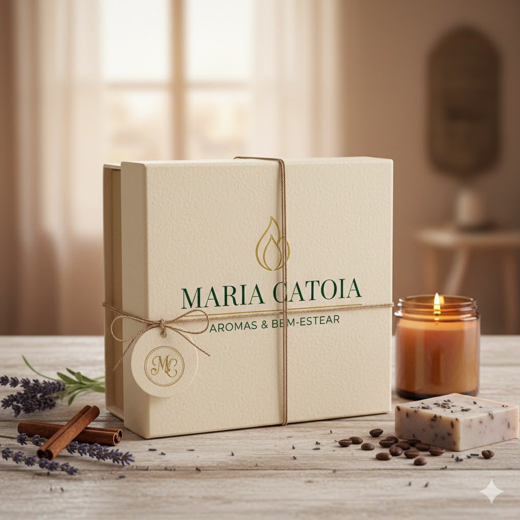 Caixa presente assinada Maria Catoia